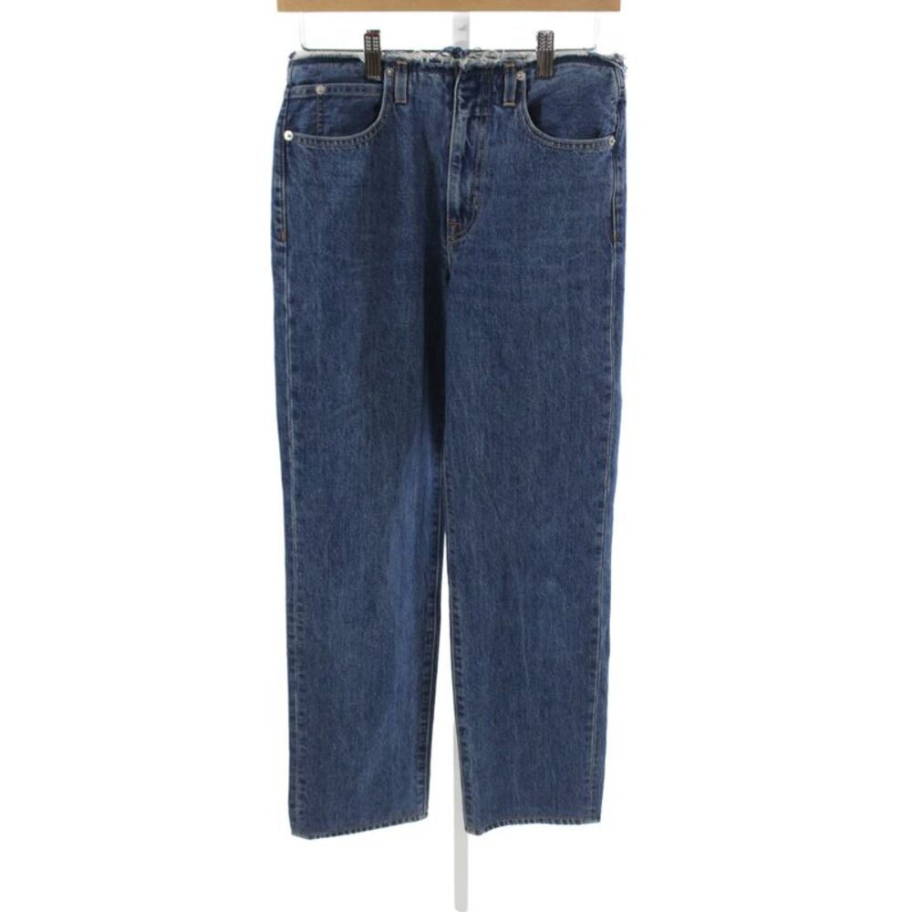 Slvrlake Unisex Straight Jeans Dark Blue Cotton High Rise Size 25